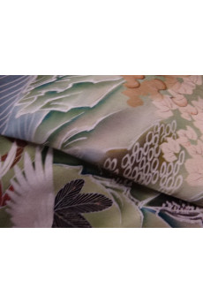 Kimono with crane, pine and bamboo